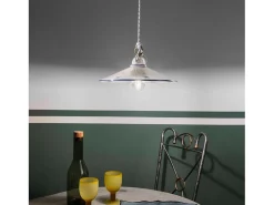 Sale Ferroluce Sospensione Classica Asti Ceramica E Ottone Decorato Filo Blu 35Cm 1 Luce E27 Azul
