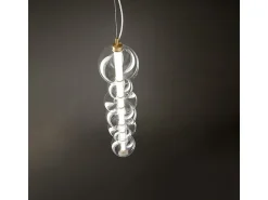 Best Sospensione Contemporanea Bubbles Alluminio Oro Vetro Trasparente Led 50W 3000K Transparente