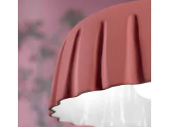 Online Ferroluce Sospensione Grande Vintage Decò Madame Gres Ceramica Rosa Corallo 1 Luce E27 Rosa palo