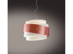 New Sospensione Moderna Bea Polilux ® Rame E Metallo Cromo 1 Luce E27 D40Cm Cobrizo