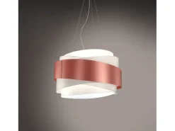 Sale Sospensione Moderna Bea Polilux ® Rame E Metallo Cromo 1 Luce E27 D60Cm Cobrizo
