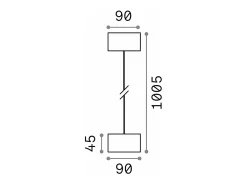 Sospensione Moderna Clio Alluminio Grigio 1 Luce E27