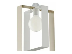 Sospensione Moderna Duplo 1 Luce Ferro Laccato Bianco E Tortora