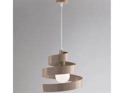 Best Sospensione Moderna Helix 1 Luce In Ferro Laccato Tortora Topo