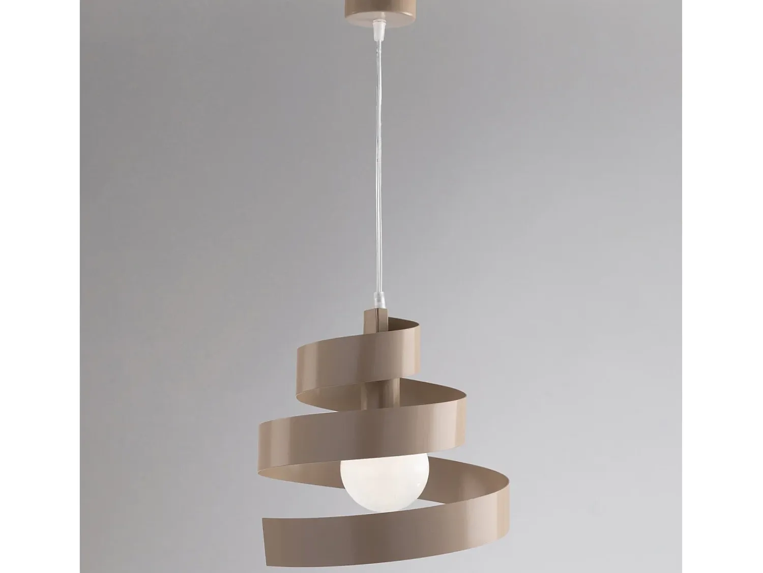 Best Sospensione Moderna Helix 1 Luce In Ferro Laccato Tortora Topo