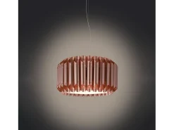 Sale Sospensione Moderna Louise Polilux ® Rame E Metallo Cromo 1 Luce E27 Cobrizo