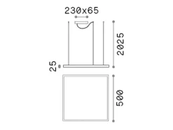 Sospensione Moderna Oracle Alluminio-Materie Plastiche Nero Led 33W 3000K