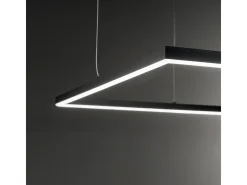 Sospensione Moderna Oracle Alluminio-Materie Plastiche Nero Led 33W 3000K