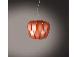 Hot Sospensione Moderna Queen Polilux ® Rame E Metallo Cromo 1 Luce E14 Cobrizo