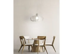 Sospensione Moderna Space Collection Polilux ® Trasparente Metallo Cromo E27