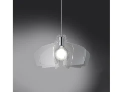 Sospensione Moderna Space Collection Polilux ® Trasparente Metallo Cromo E27