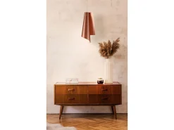 Sospensione Moderna Vela Polilux ® Rame E Metallo Cromo 1 Luce E27 H68Cm