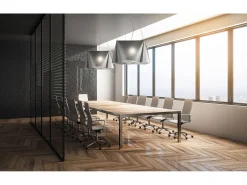 Sospensione Moderna Wanda Polilux ® Argento E Metallo Cromo 1 Luce E27 D60Cm