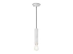 Ferroluce Sospensione Piccola Vintage Decò Pi Ceramica Bianco Grezzo 1 Luce E27 Blanco