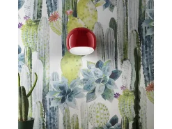 Discount Ferroluce Sospensione Piccola Vintage Decò Ayrton Ceramica 1 Luce E27 Rojo