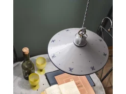 New Ferroluce Sospensione Saliscendi Classica Asti Ceramica E Ottone Decorato 35 Cm 1 Luce E27 Azul