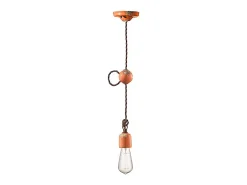 Sospensione Vintage Ceramica Arancio 1 Luce E27