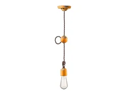 Sospensione Vintage Ceramica Gialla 1 Luce E27