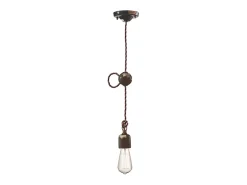 Sospensione Vintage Ceramica Nera 1 Luce E27