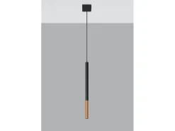 Sottile Lampada a Sospensione 8 cm Nera, Rame G9 Lámpara Colgante Slim 8cm Negro, Cobre G9