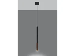 Sottile Lampada a Sospensione 8 cm Nera, Rame G9 Lámpara Colgante Slim 8cm Negro, Cobre G9