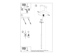 Sottile Lampada a Sospensione 8 cm Nera, Rame G9 Lámpara Colgante Slim 8cm Negro, Cobre G9