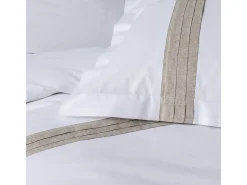 Douceur d'intérieur Ropa De Cama^Suave conjunto de algodón rural 240 x 220 cm Blanco