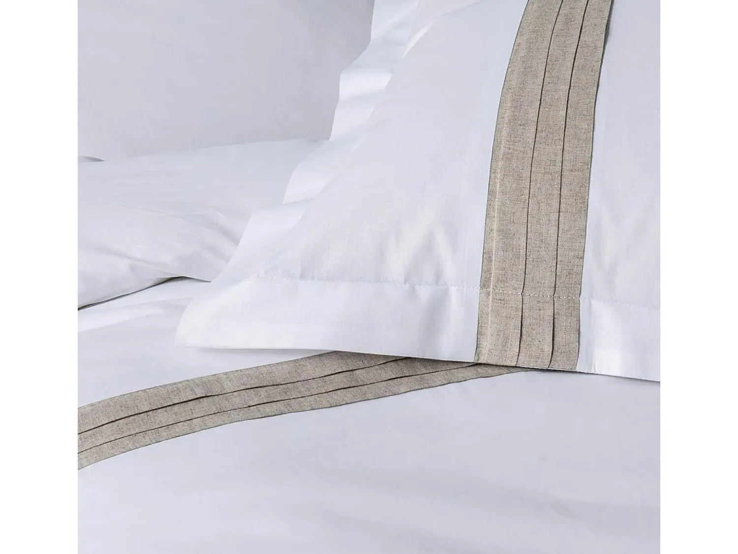 Douceur d'intérieur Ropa De Cama^Suave conjunto de algodón rural 240 x 220 cm Blanco