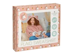 New Atmosphera for Kids Sudadera Manta Infantil Unicornio con Capucha Suave y Cálida 60x95 cm con Bolsillo Frontal Rosa