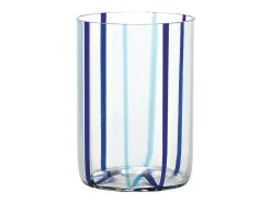Surtido de Vasos Tirache Zafferano en vidrio borosilicato bicolor Verde-amatista caja 6 piezas