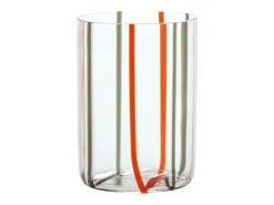 Surtido de Vasos Tirache Zafferano en vidrio borosilicato bicolor Verde-amatista caja 6 piezas