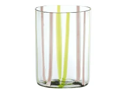 Surtido de Vasos Tirache Zafferano en vidrio borosilicato bicolor Verde-amatista caja 6 piezas