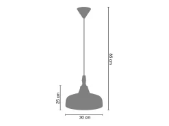 TOSEL Lámpara Suspendida^Suspensión , metal,Marrón,A80xD30xP30cm Marru00f3n
