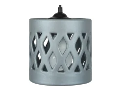 TOSEL Lámpara Suspendida^Suspensión ,arcilla,Aluminio ,A74xD14,5xP14,5cm Plateado