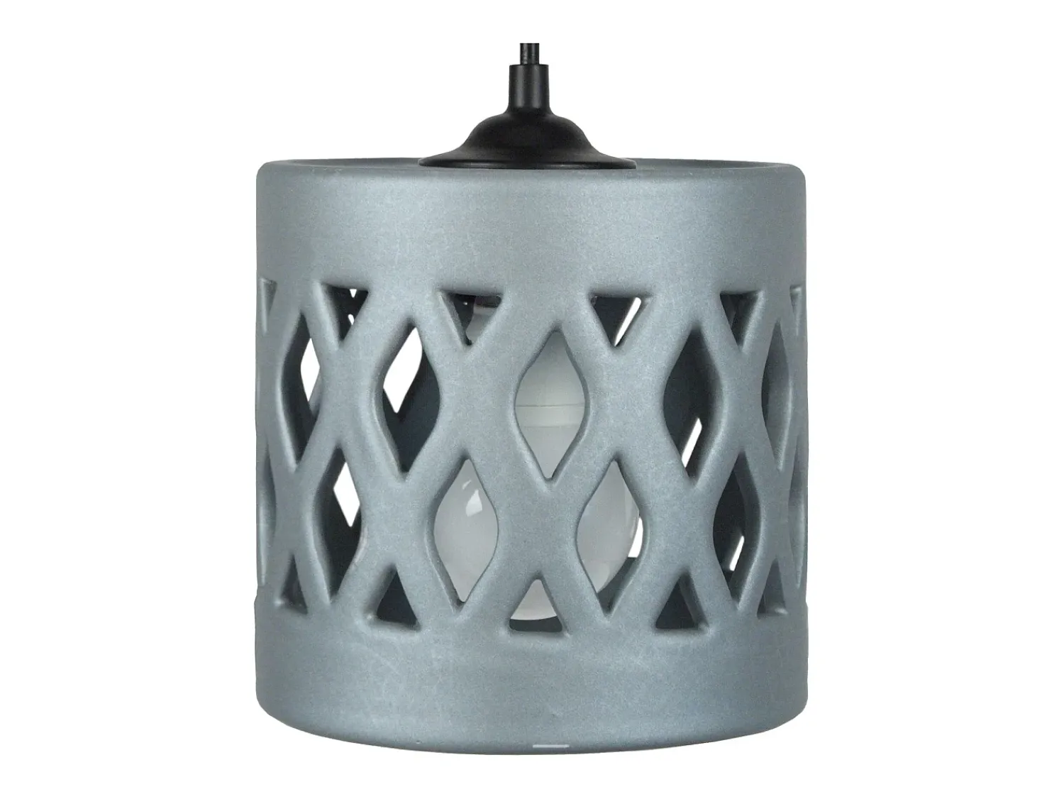 TOSEL Lámpara Suspendida^Suspensión ,arcilla,Aluminio ,A74xD14,5xP14,5cm Plateado