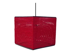 Suspensión TOSEL ,fibre ,Rojo,A90xD 25x P 25cm