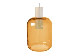 TOSEL Lámpara Suspendida^Suspensión ,madera,AMARILLO,A100x D16xP16cm Amarillo claro
