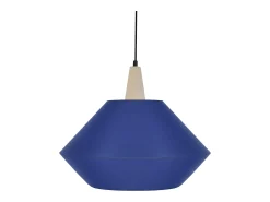 TOSEL Lámpara Suspendida^Suspensión ,madera,natural,A90xD25xP 25cm Azul