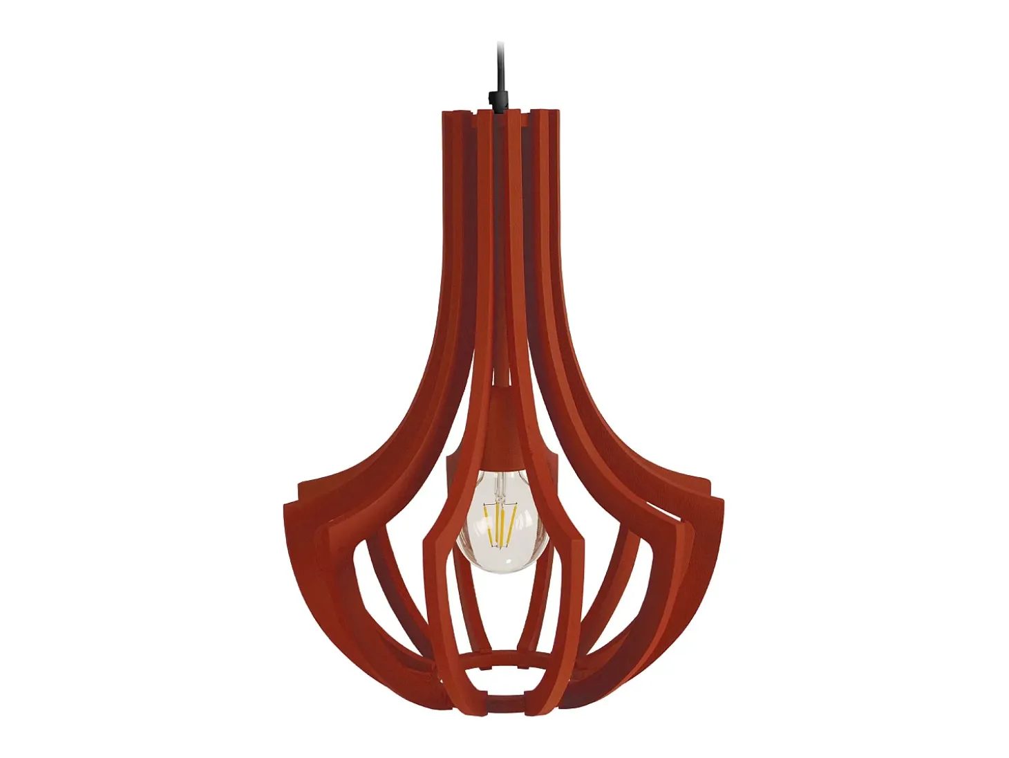 Suspensión TOSEL ,madera,Rojo,A107x D 35xP35cm