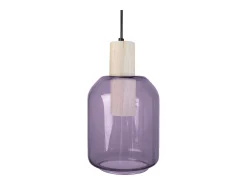 Suspensión TOSEL ,madera,violeta ,A 100xD14x P 14cm