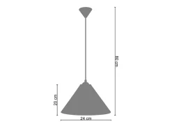TOSEL Lámpara Suspendida^Suspensión ,metal ,Azul ,A85xD26xP26cm Azul elu00e9ctrico