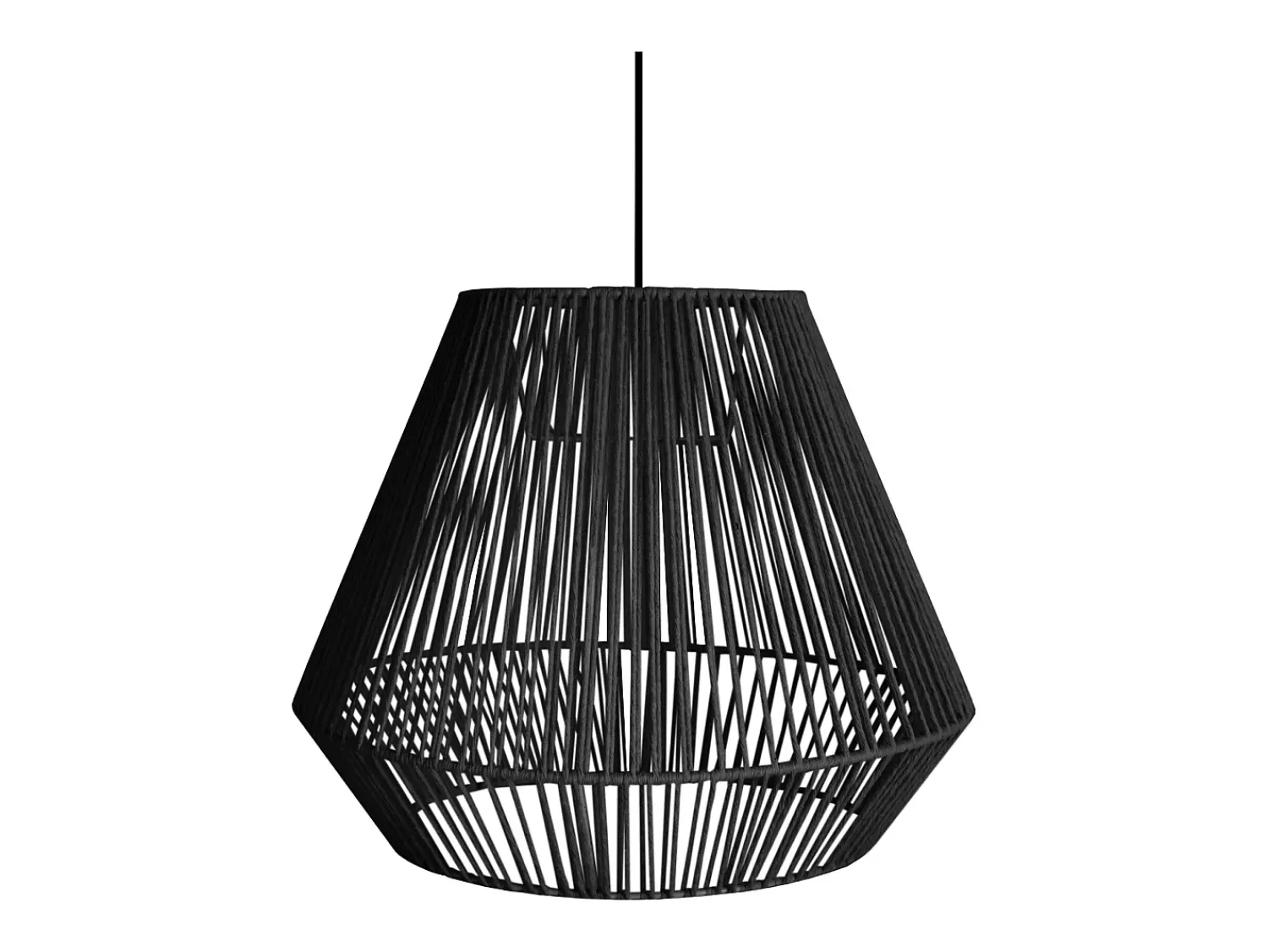 TOSEL Lámpara Suspendida^Suspensión ,metal, fibra, ,A88xD40xP40cm Negro