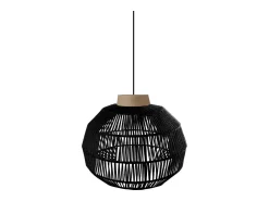 TOSEL Lámpara Suspendida^Suspensión ,metal, fibra, ,A90x D 32xP32cm Negro
