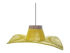 TOSEL Lámpara Suspendida^Suspensión ,metal, fibra,,A70xD 50x P 50cm Amarillo