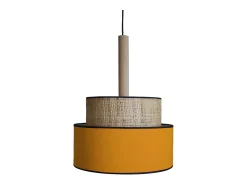 TOSEL Suspensión ,metal, fibra,,A 87x D35xP35cm Amarillo