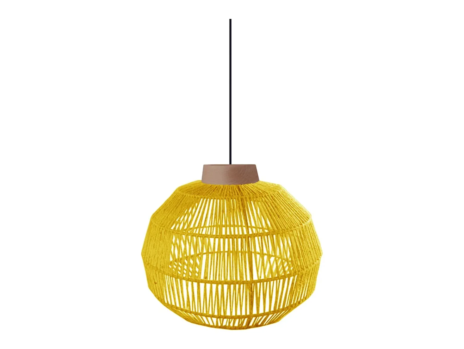 Hot TOSEL Suspensión ,metal, fibra,, A90xD32xP32cm Amarillo