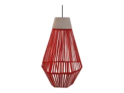 Clearance TOSEL Suspensión ,metal, fibra,,A90x D20xP20cm Rojo