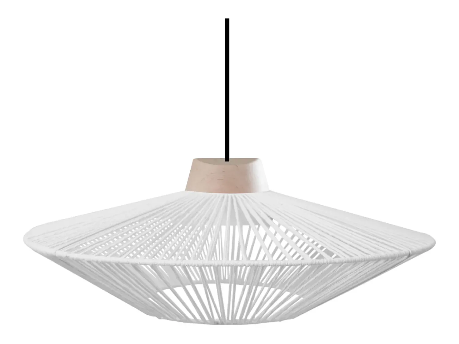 TOSEL Lámpara Suspendida^Suspensión ,metal, fibra,,A 90xD 60x P 60cm Blanco