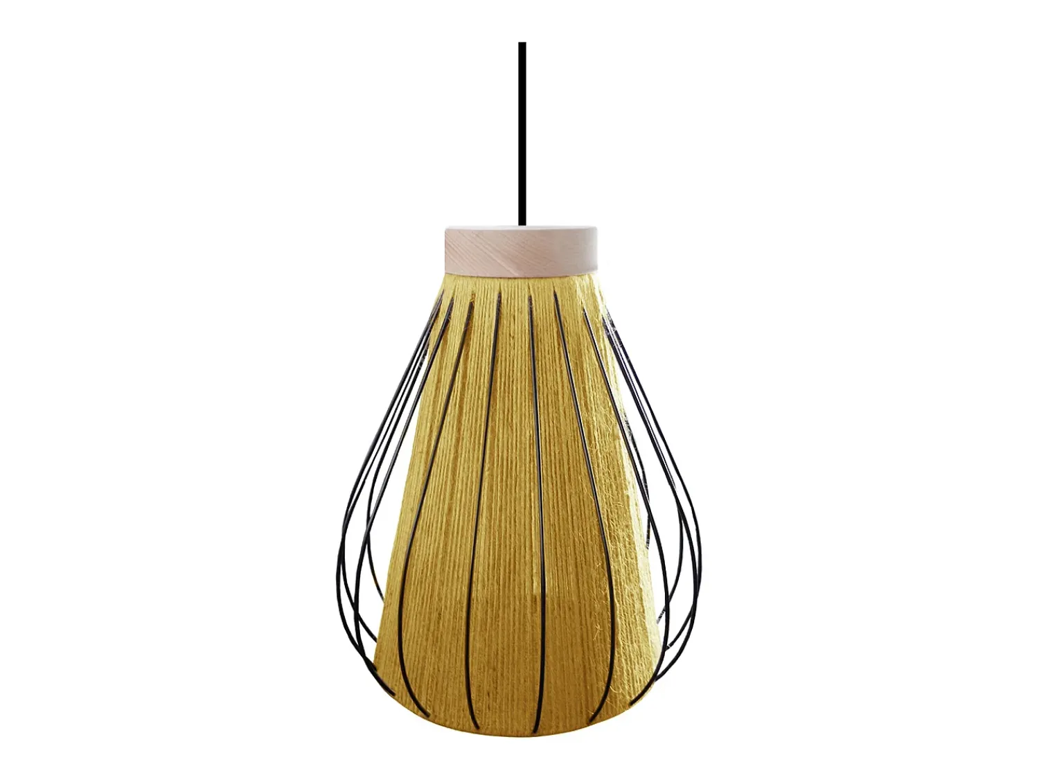 Best TOSEL Suspensión ,metal, fibra,,A90x D28xP28cm Amarillo