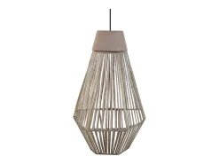 TOSEL Lámpara Suspendida^Suspensión ,metal, fibra,natural,A80xD 16x P 16 cm Color natural claro